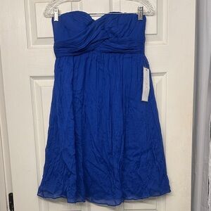 J. Crew Vibrant Blue Strapless Dress